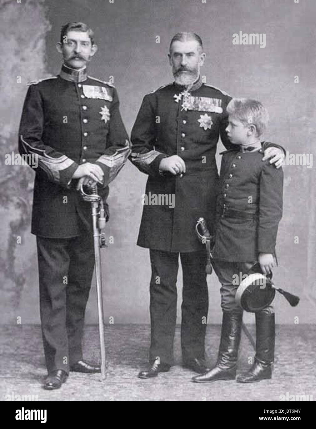 King Carol I of Romania with his nephew and great nephew Stock Photo ...