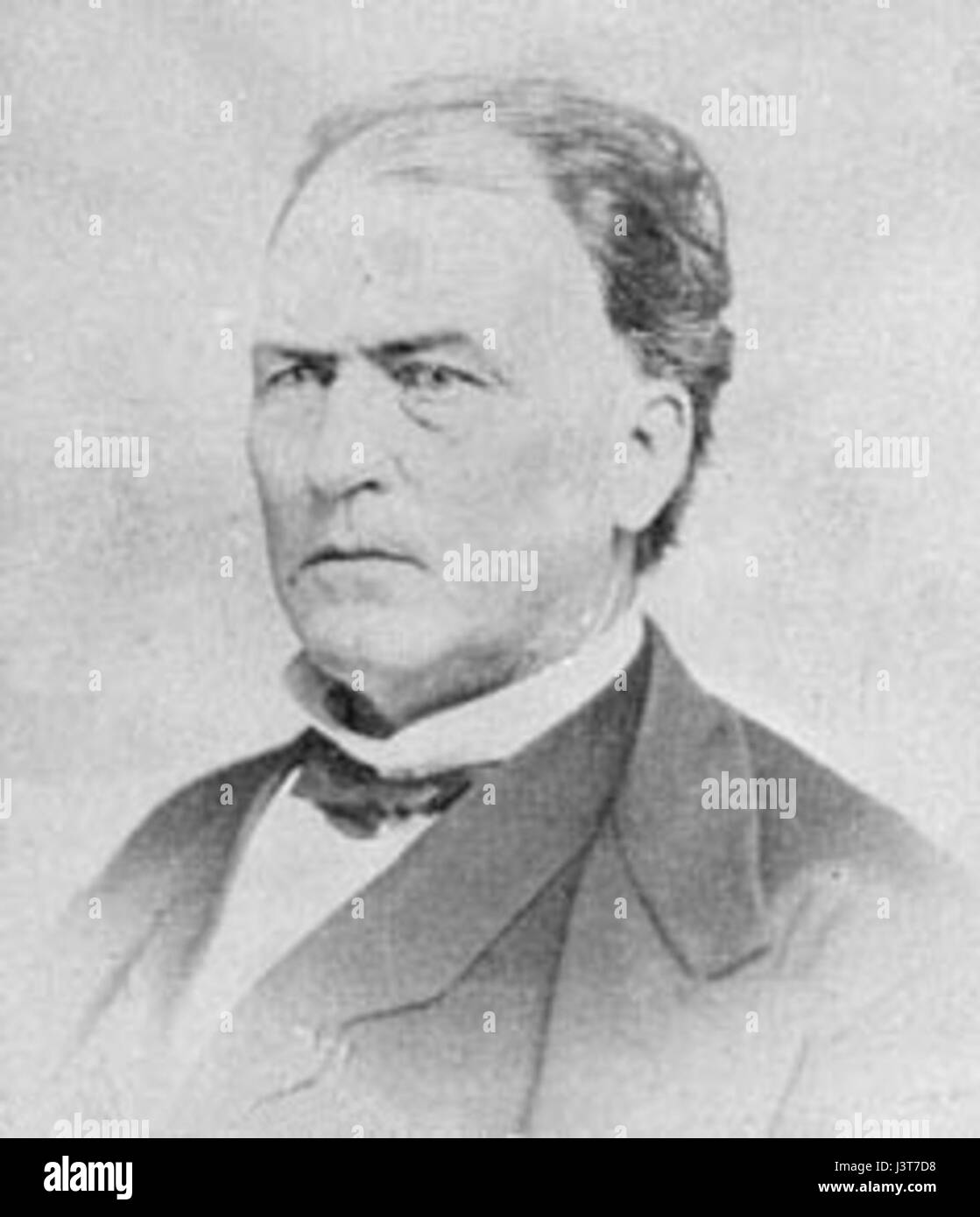 Jesse D. Bright was a prominent American politician and businessman, serving as a U.S. senator from Indiana from 1845 to 1862. He was known for his pro-Southern stance during the Civil War and was expelled from the Senate for supporting the Confederacy. Stock Photo
