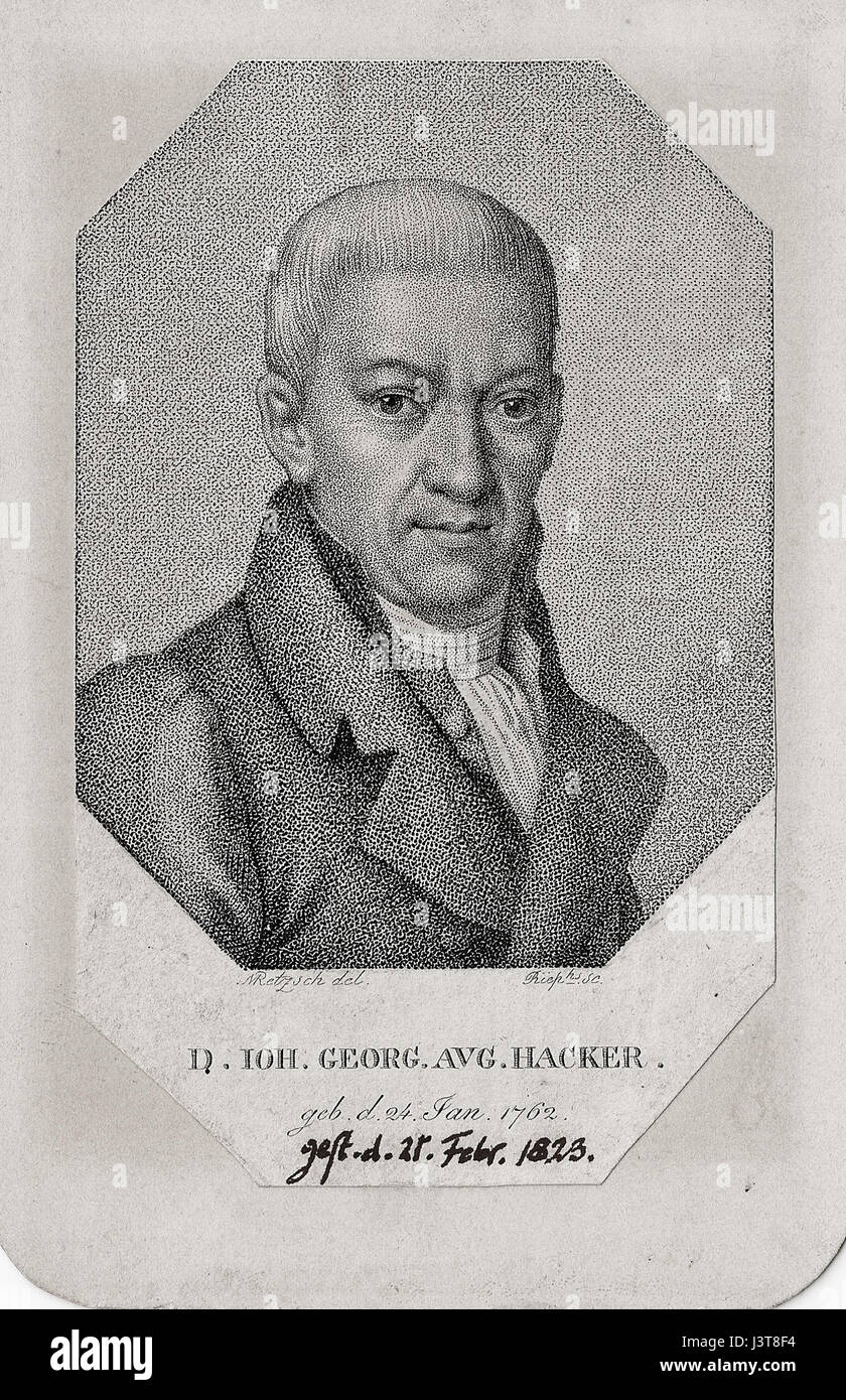 Johann Georg August Hacker Stock Photo