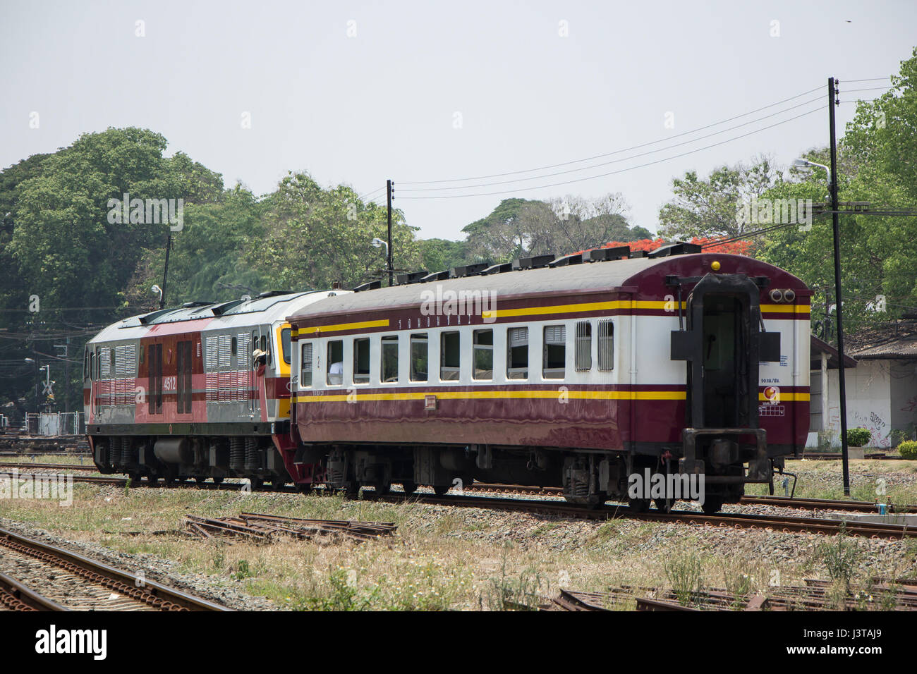 CHIANG MAI, THAILAND APRIL 25 2017 Passenger car class 3 car For