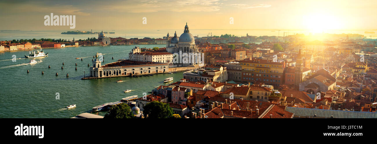 Top view of Venice at sunset, Italy Stock Photo - Alamy