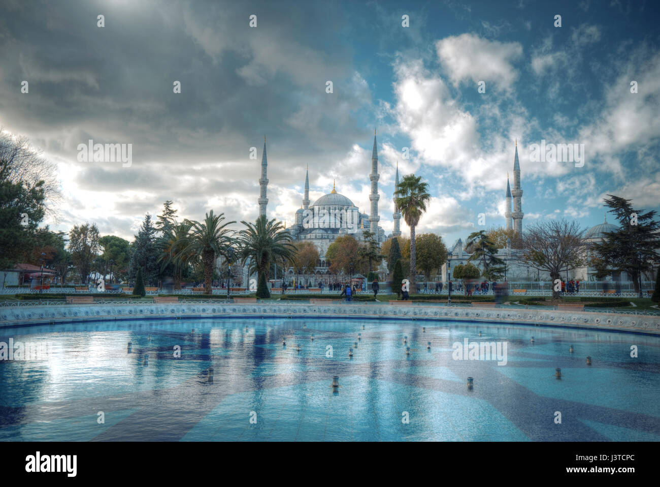The Blue Mosque Is The City Stambul Turkey Autumn Stock Photo Alamy