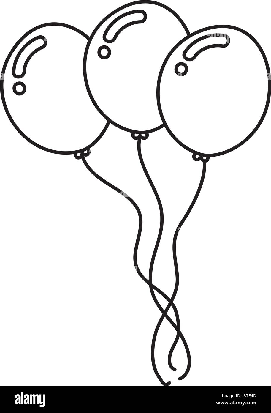 Decorative party balloons air Stock Vector Image & Art - Alamy