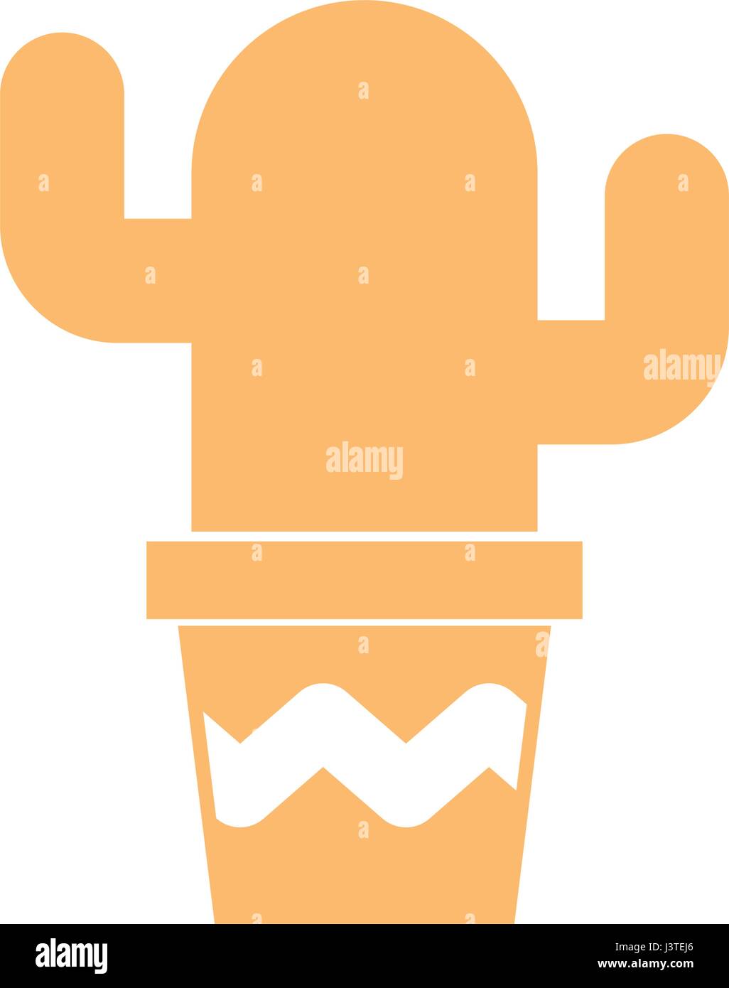 cute cactus in pot Stock Vector Image & Art - Alamy