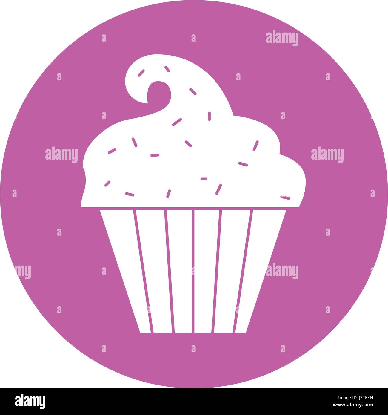 sweet and delicious cupcake Stock Vector Image & Art - Alamy