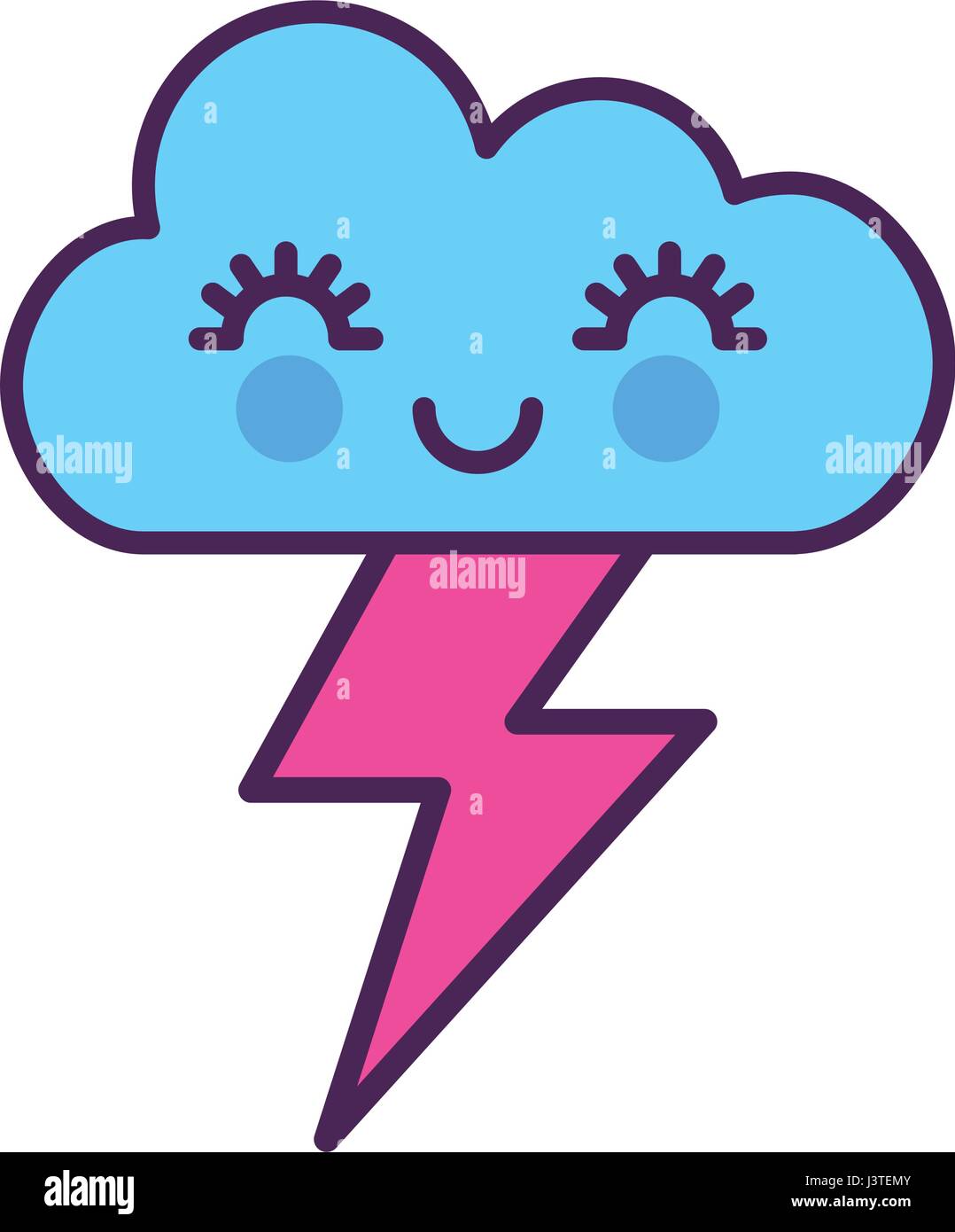 cute fantasy cloud kawaii character Stock Vector Image & Art - Alamy