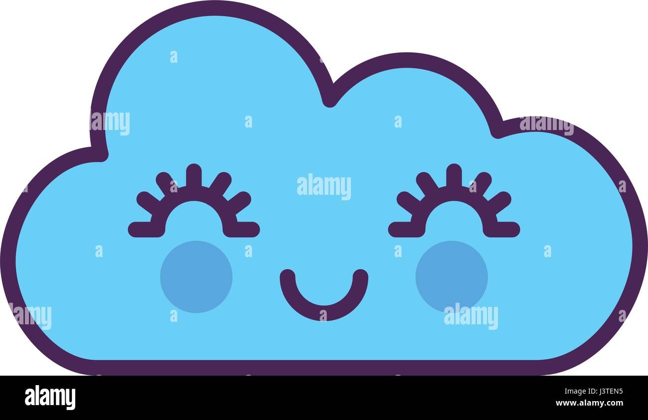 cute fantasy cloud kawaii character Stock Vector Image & Art - Alamy