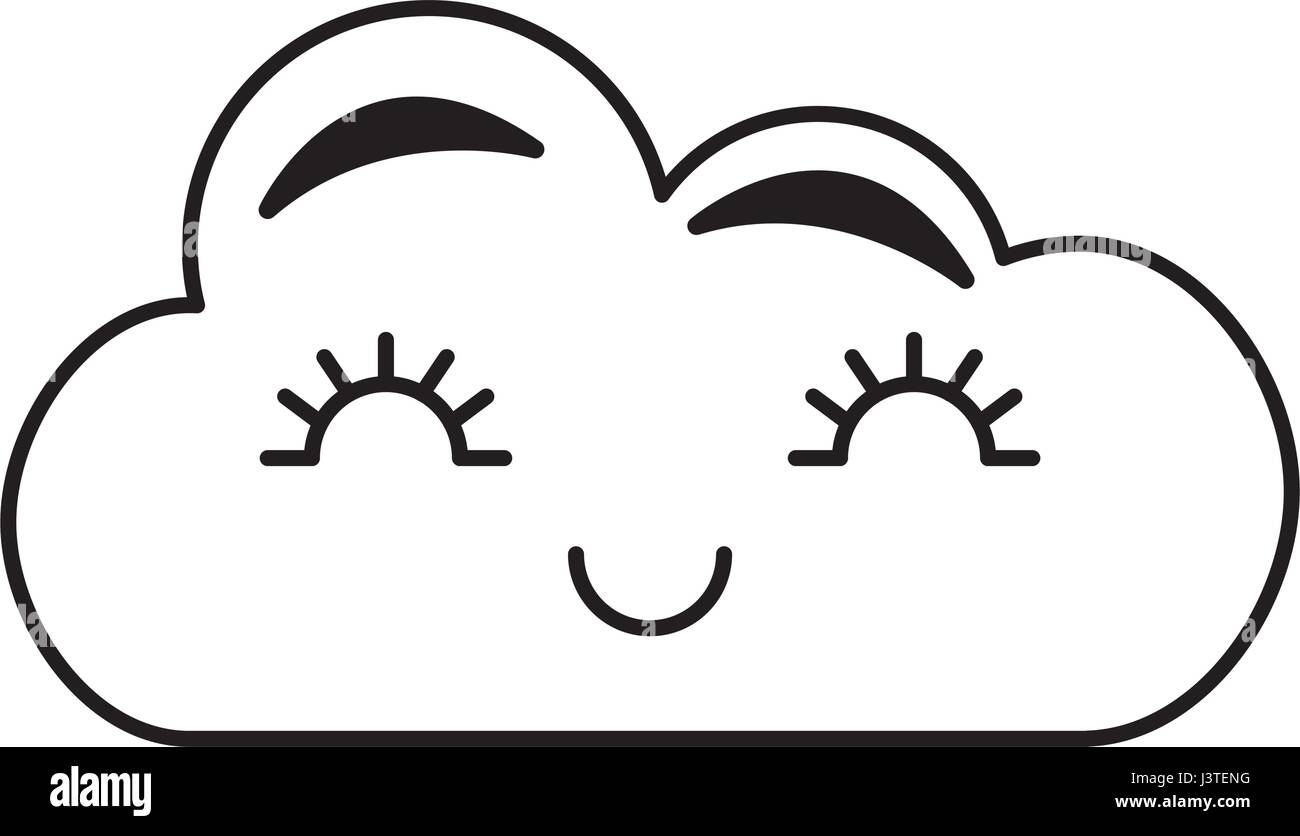 cute fantasy cloud kawaii character Stock Vector Image & Art - Alamy