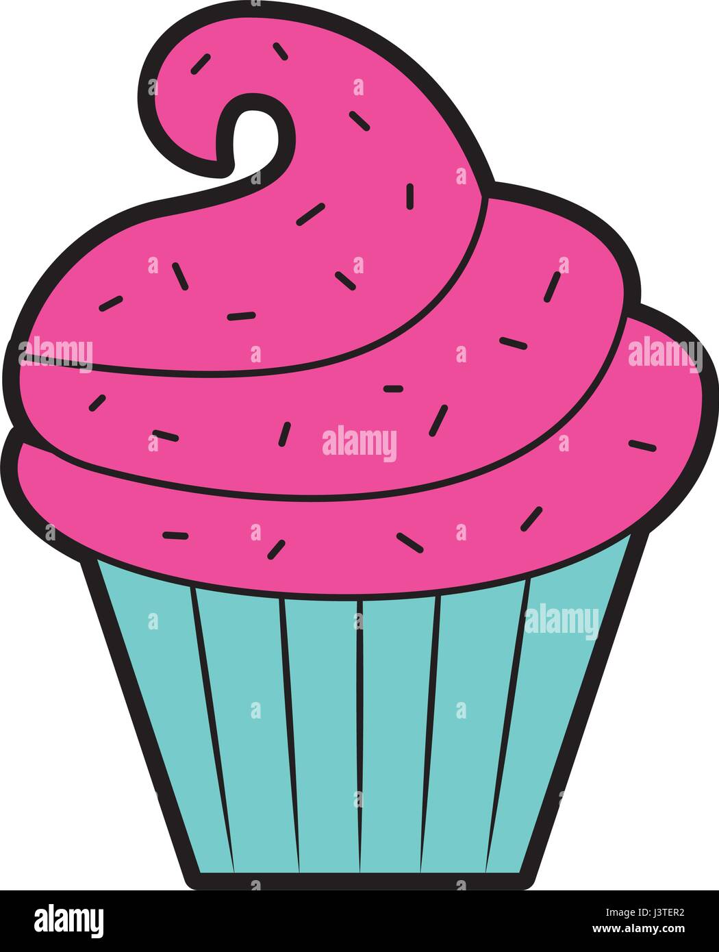 sweet and delicious cupcake Stock Vector Image & Art - Alamy