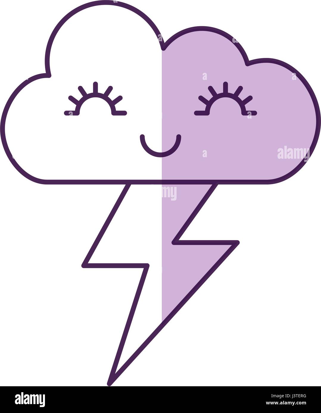 cute fantasy cloud kawaii character Stock Vector Image & Art - Alamy