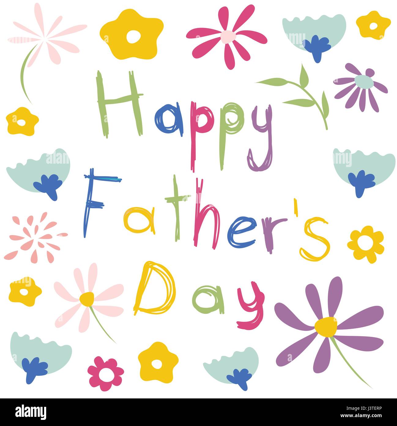Happy fathers day children drawing hi-res stock photography and images ...