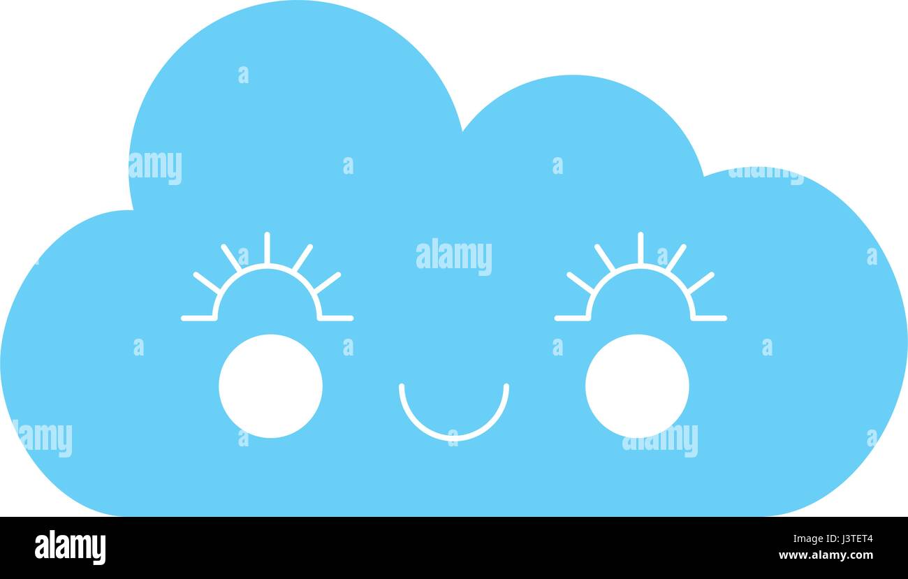 cute fantasy cloud kawaii character Stock Vector Image & Art - Alamy