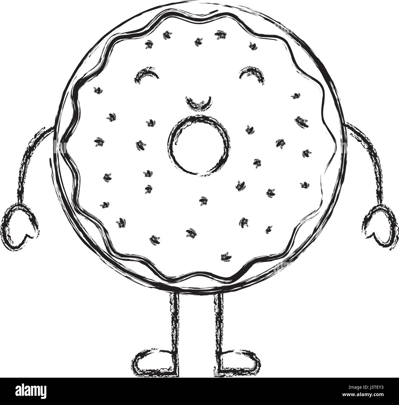 sweet and delicious donut kawaii character Stock Vector Image & Art - Alamy