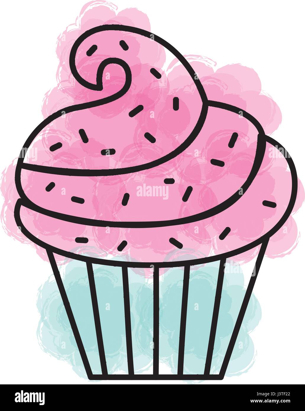 sweet and delicious cupcake Stock Vector Image & Art - Alamy