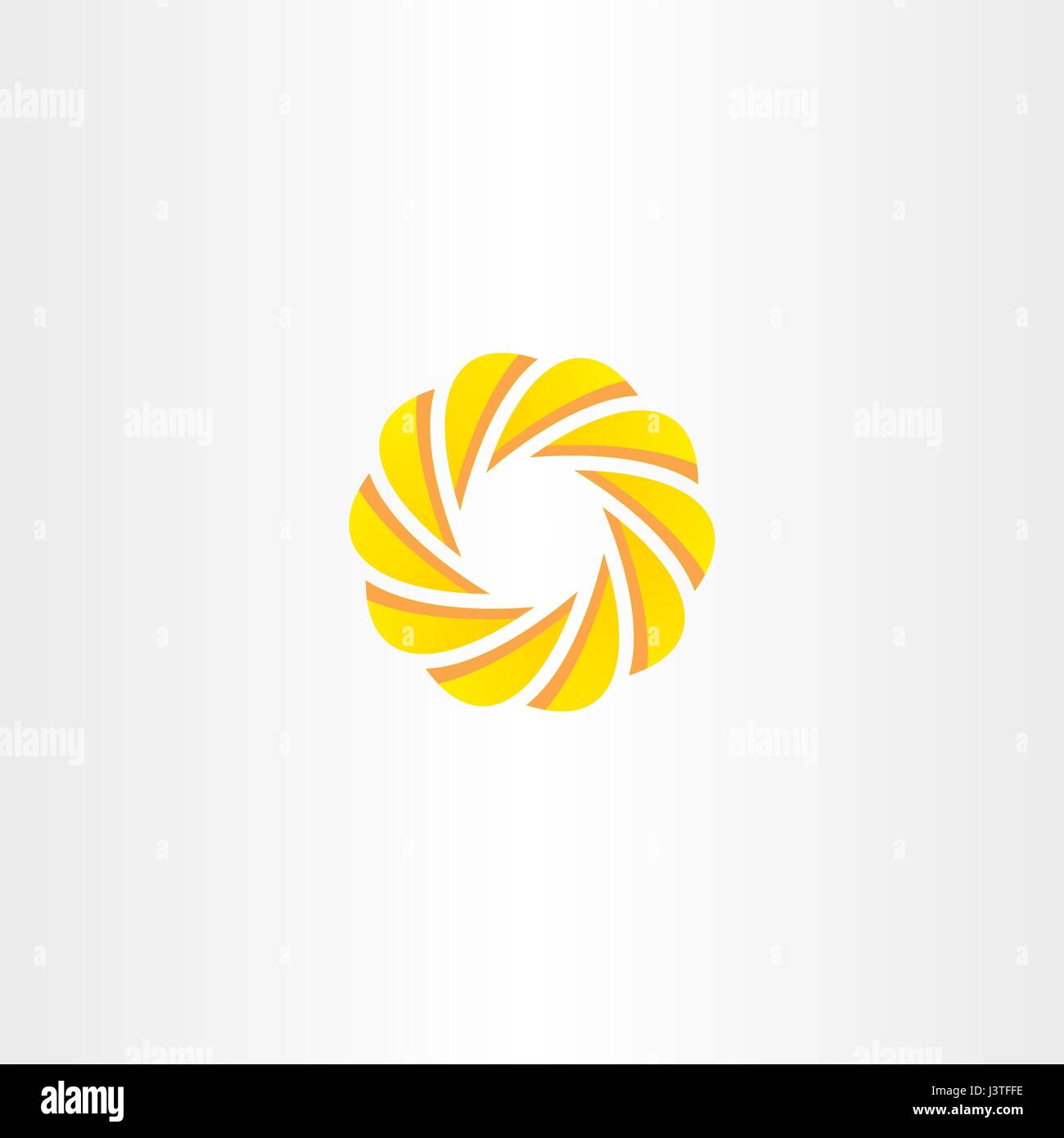 abstract business circle element logo yellow icon vector symbol Stock Vector