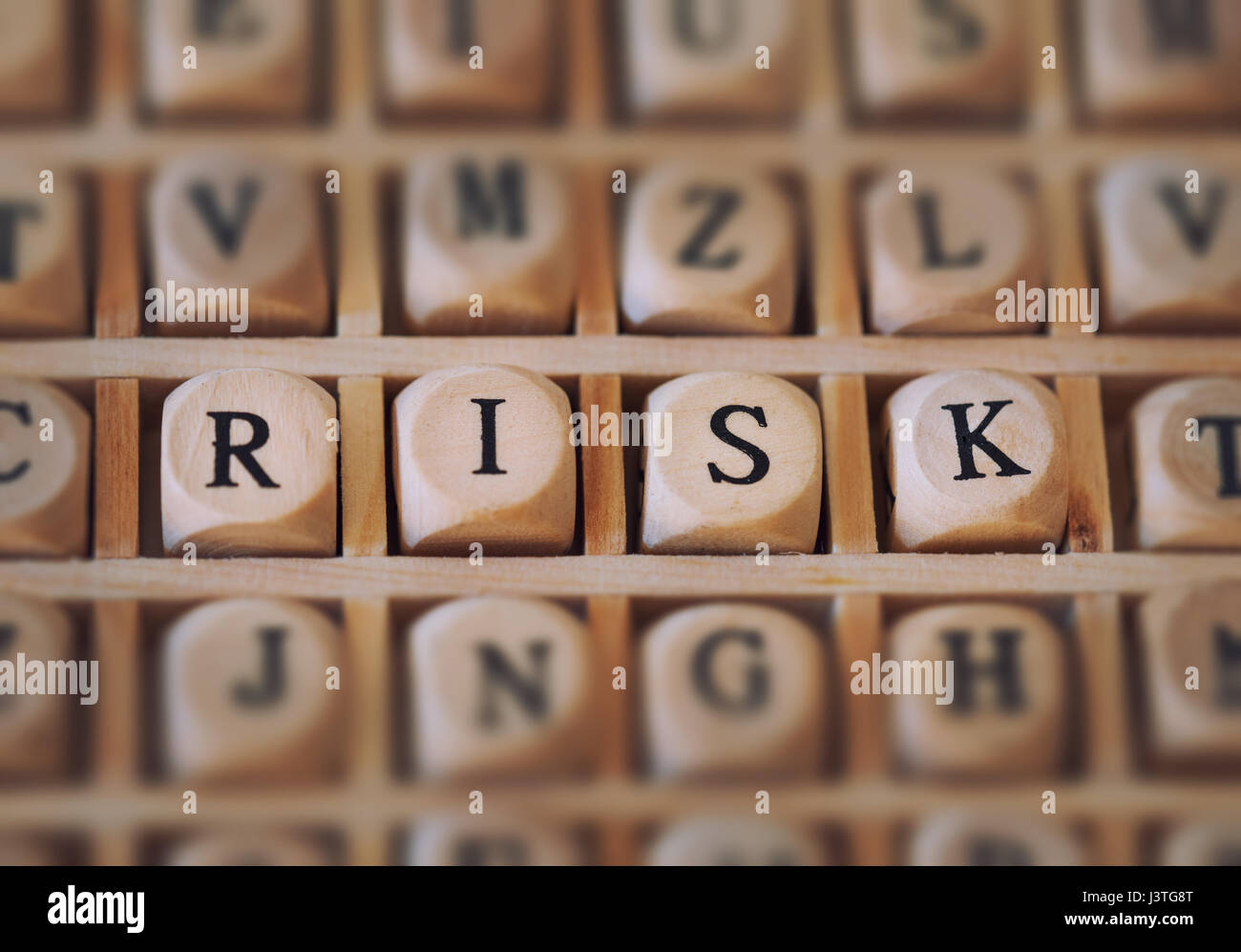 RISK word made with building blocks Stock Photo