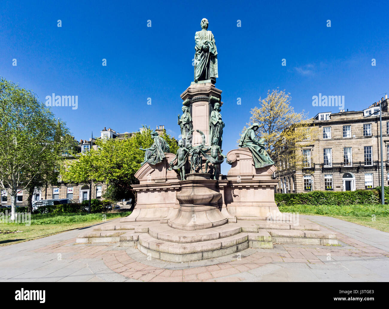 Gladstone Memorial monument in Coates Crescent Shandwick Place Edinburgh Scotland UK Stock Photo