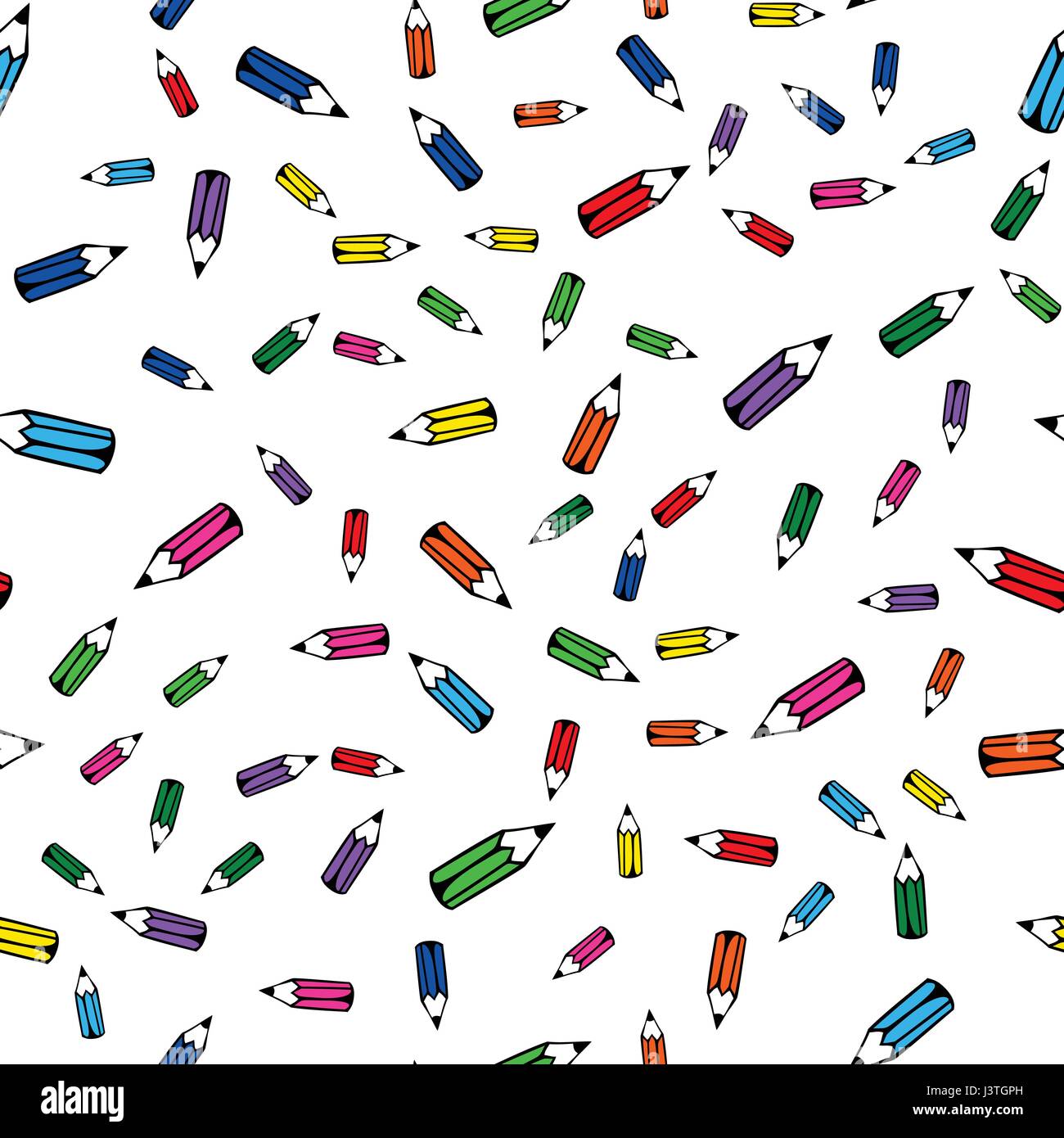 seamless pattern with pencil. vector Stock Vector Image & Art - Alamy