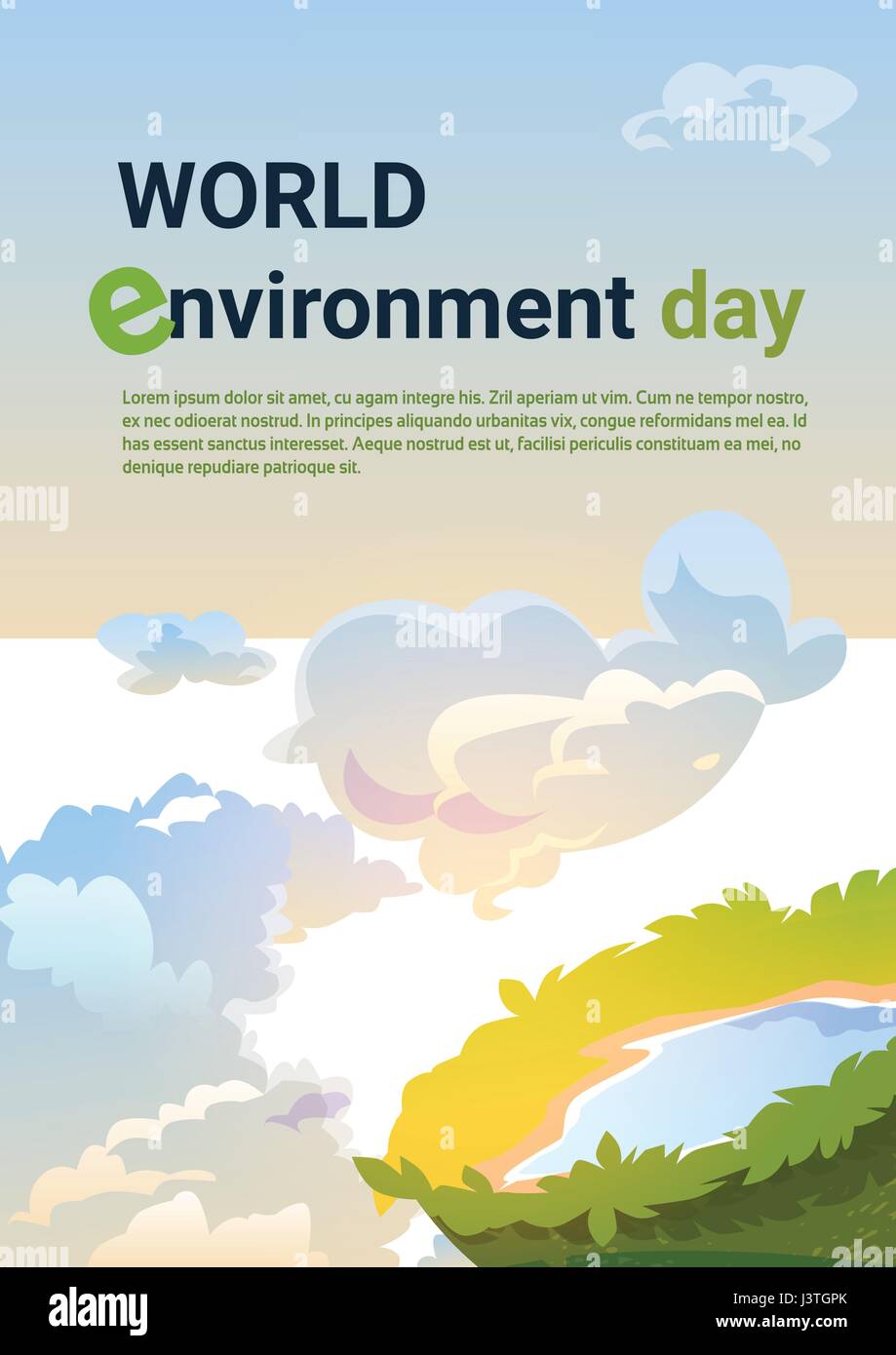 World Environment Day Ecology Protection Holiday Greeting Card Stock ...