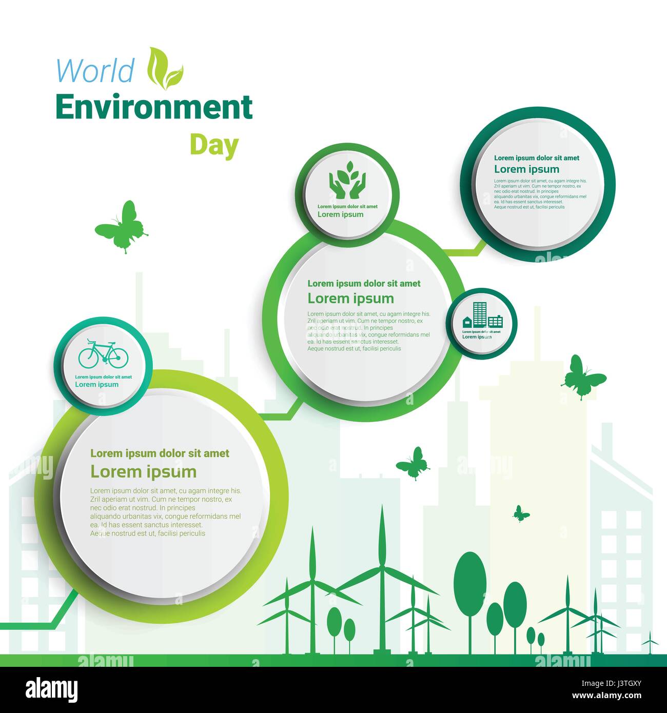 Earth Green City World Environment Day Ecology Protection Holiday ...