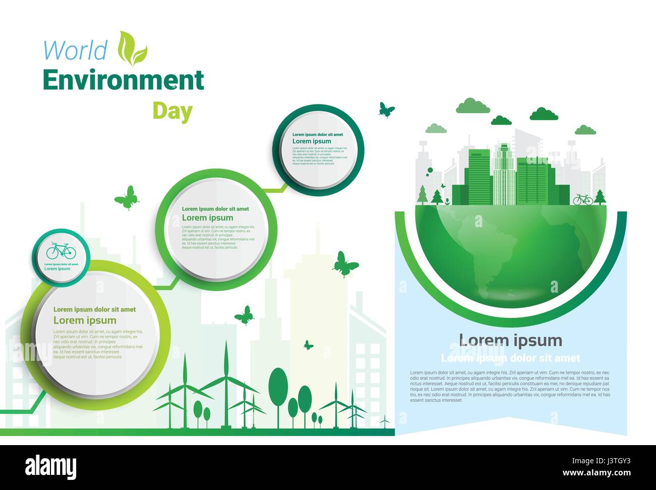 Earth Green City World Environment Day Ecology Protection Holiday ...
