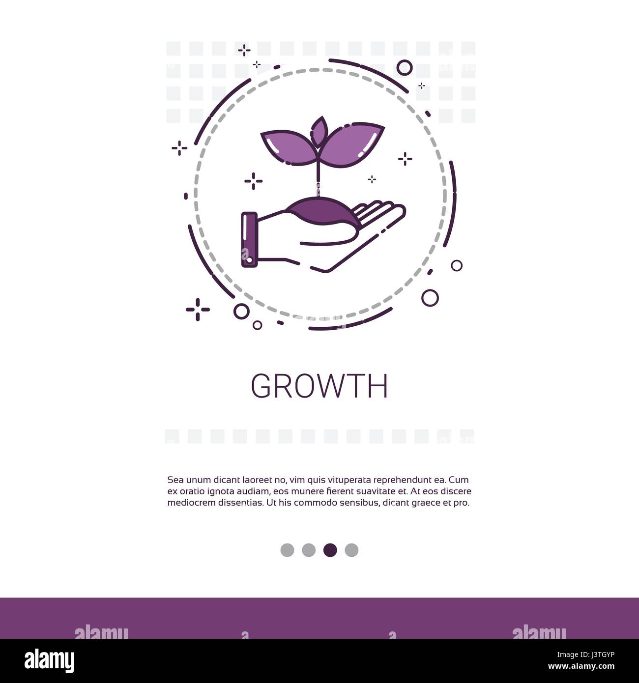 Hand With Plant Growth Banner With Copy Space Stock Vector Image & Art ...