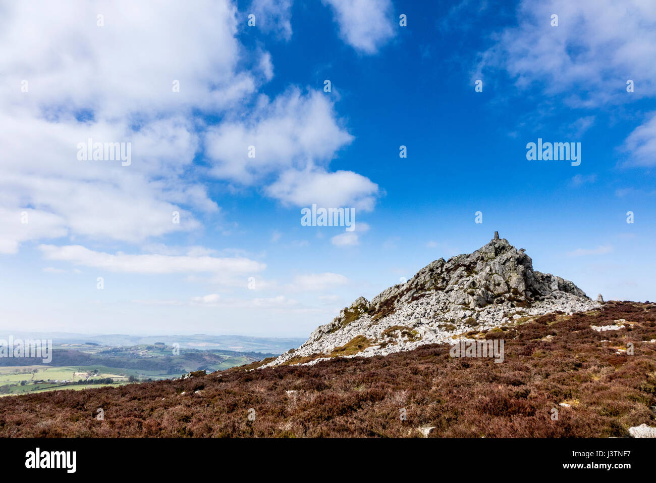 The Stiperstones,hills, Shropshire hills, Manstone Rock, Shropshire, England,uk, Stock Photo