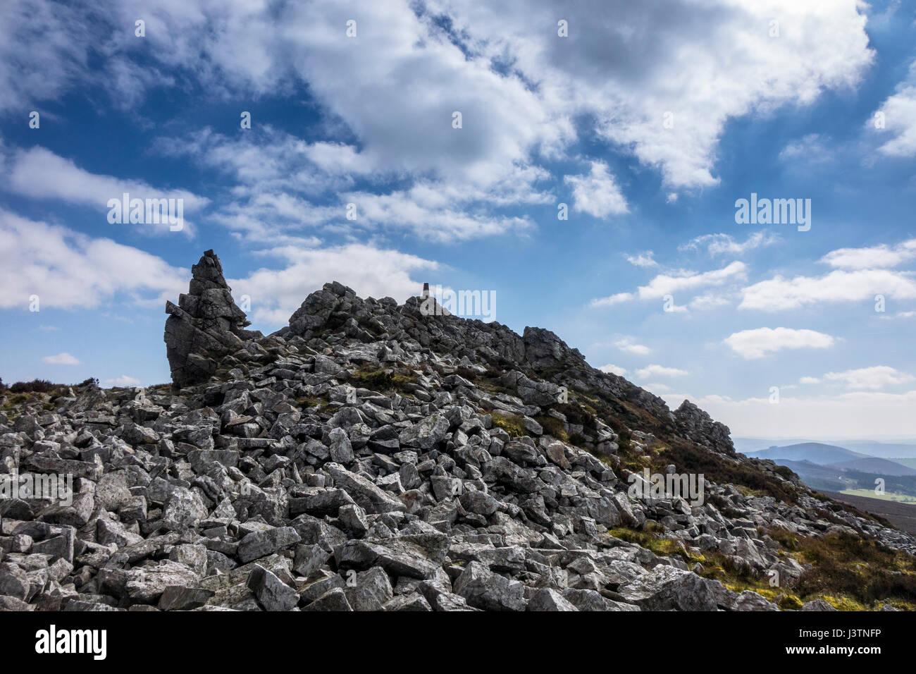 The Stiperstones,hills, Shropshire hills, Manstone Rock, Shropshire, England,uk, Stock Photo