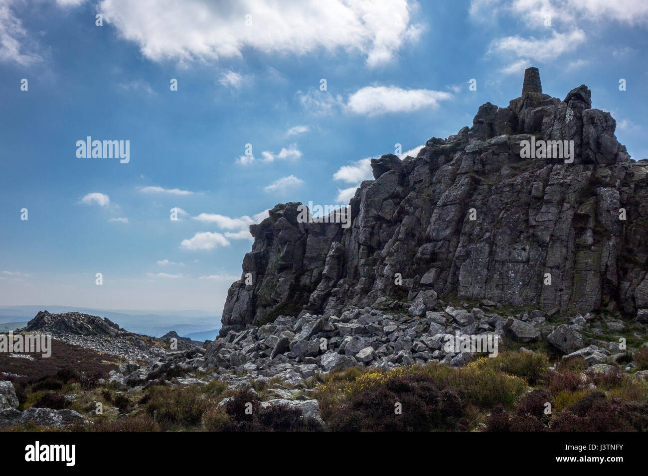 The Stiperstones,hills, Shropshire hills, Manstone Rock, Shropshire, England,uk, Stock Photo