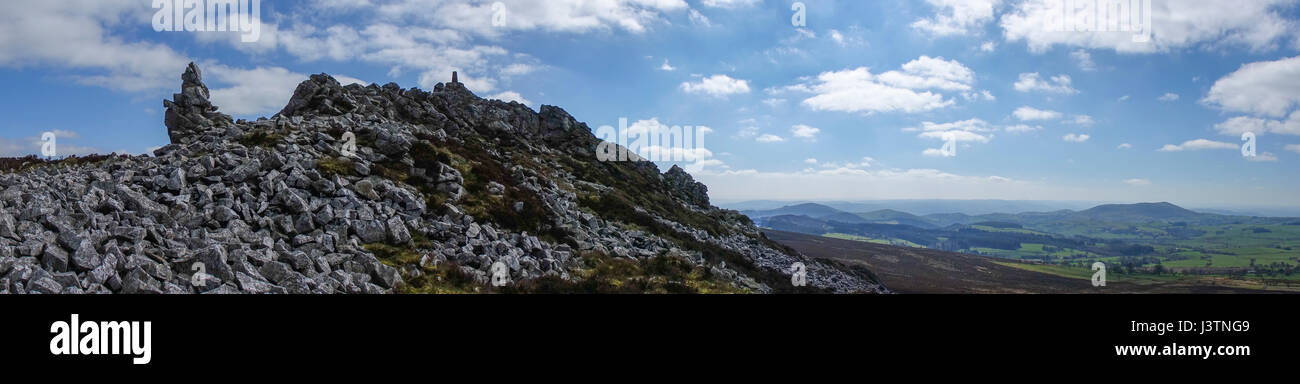 The Stiperstones,hills, Shropshire hills, Manstone Rock, Shropshire, England,uk, Stock Photo