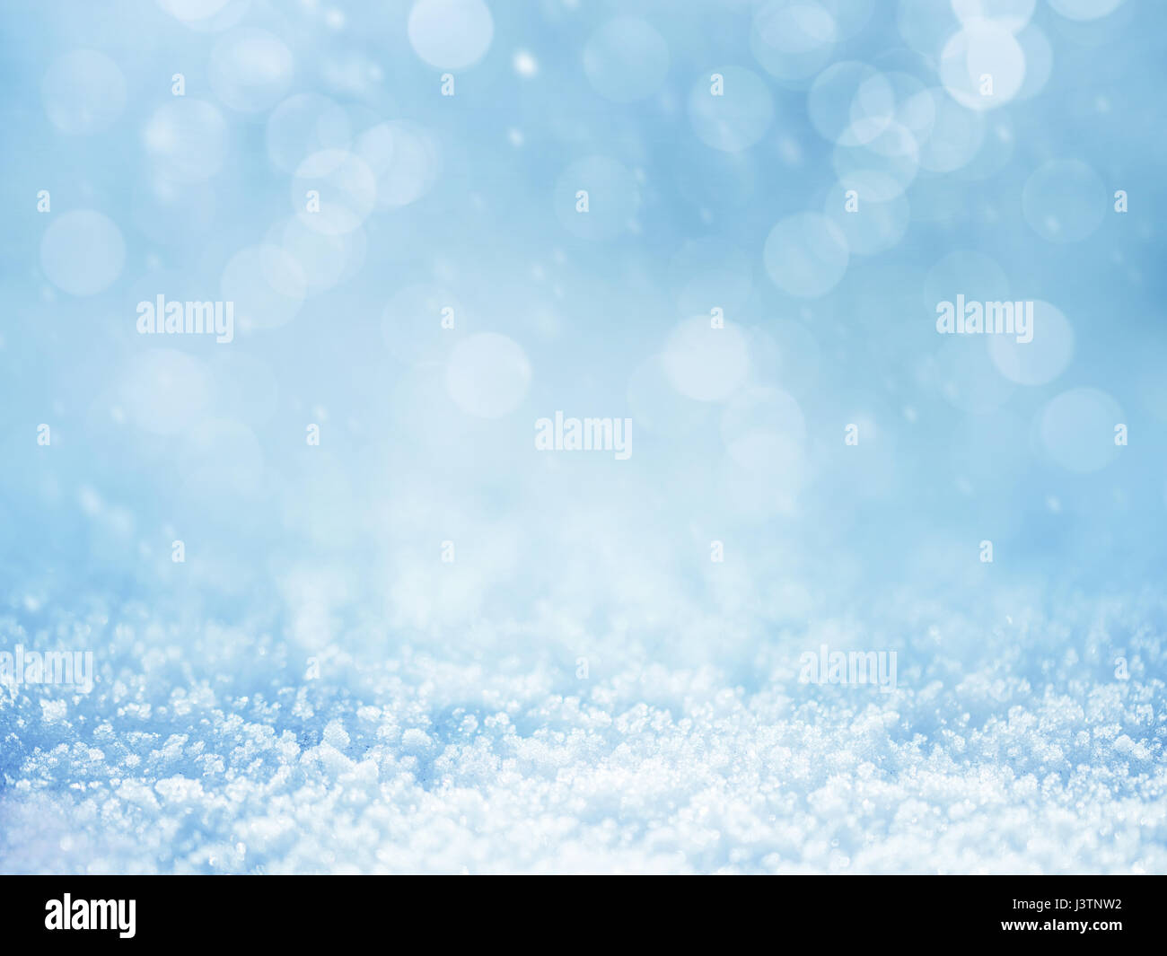 Winter background. Snowflakes on snow Stock Photo