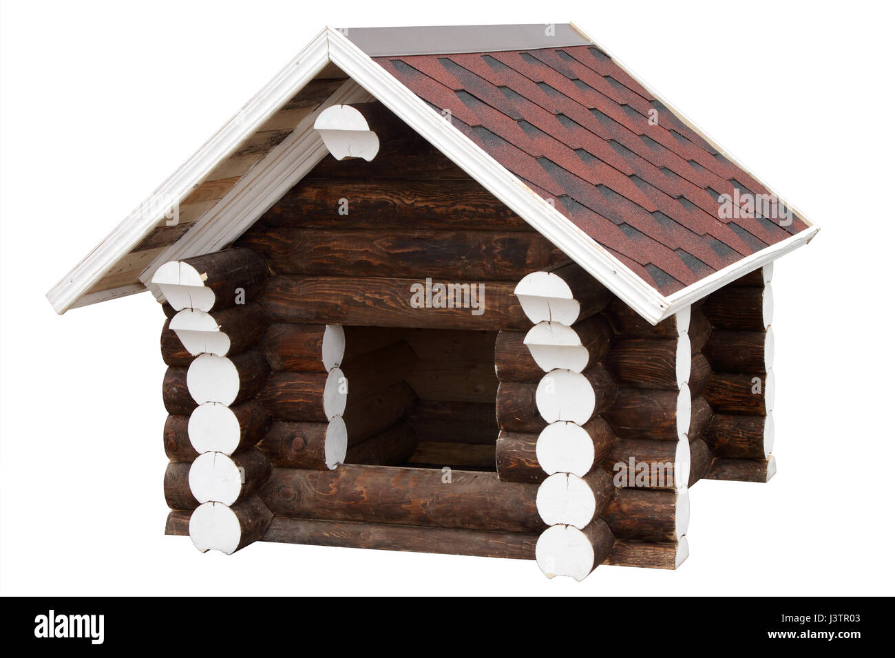 Spacious kennel for large dog. Stock Photo