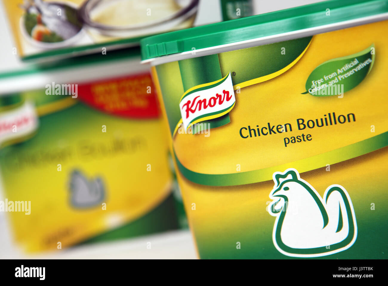 Know Chicken bouillon or stock Stock Photo Alamy