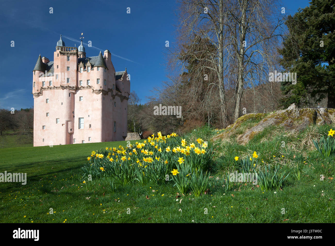 Craigievar Castle in Aberdeenshire, Scotland Stock Photo