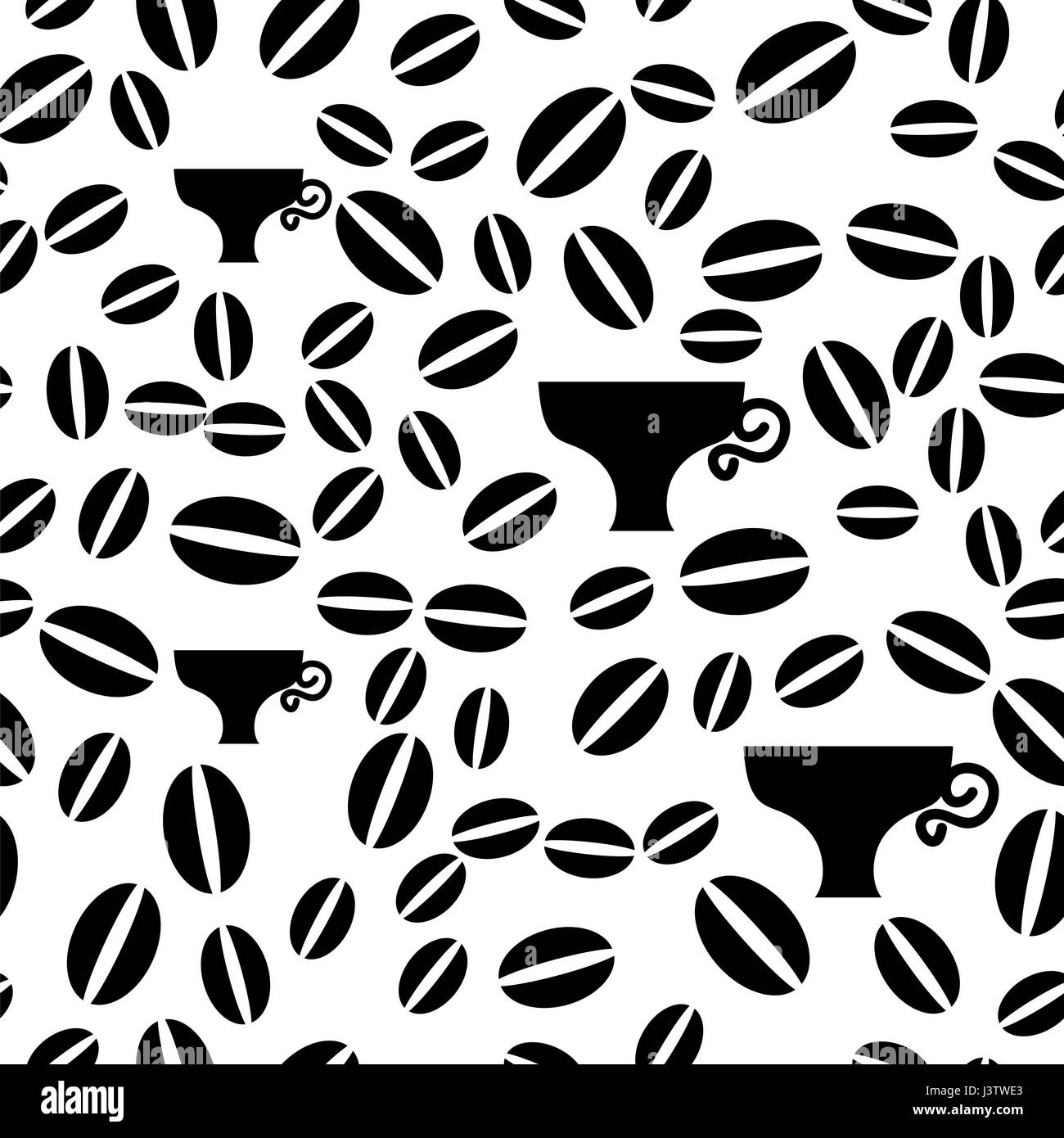 Coffee Beans Seamless Pattern Stock Photo - Alamy