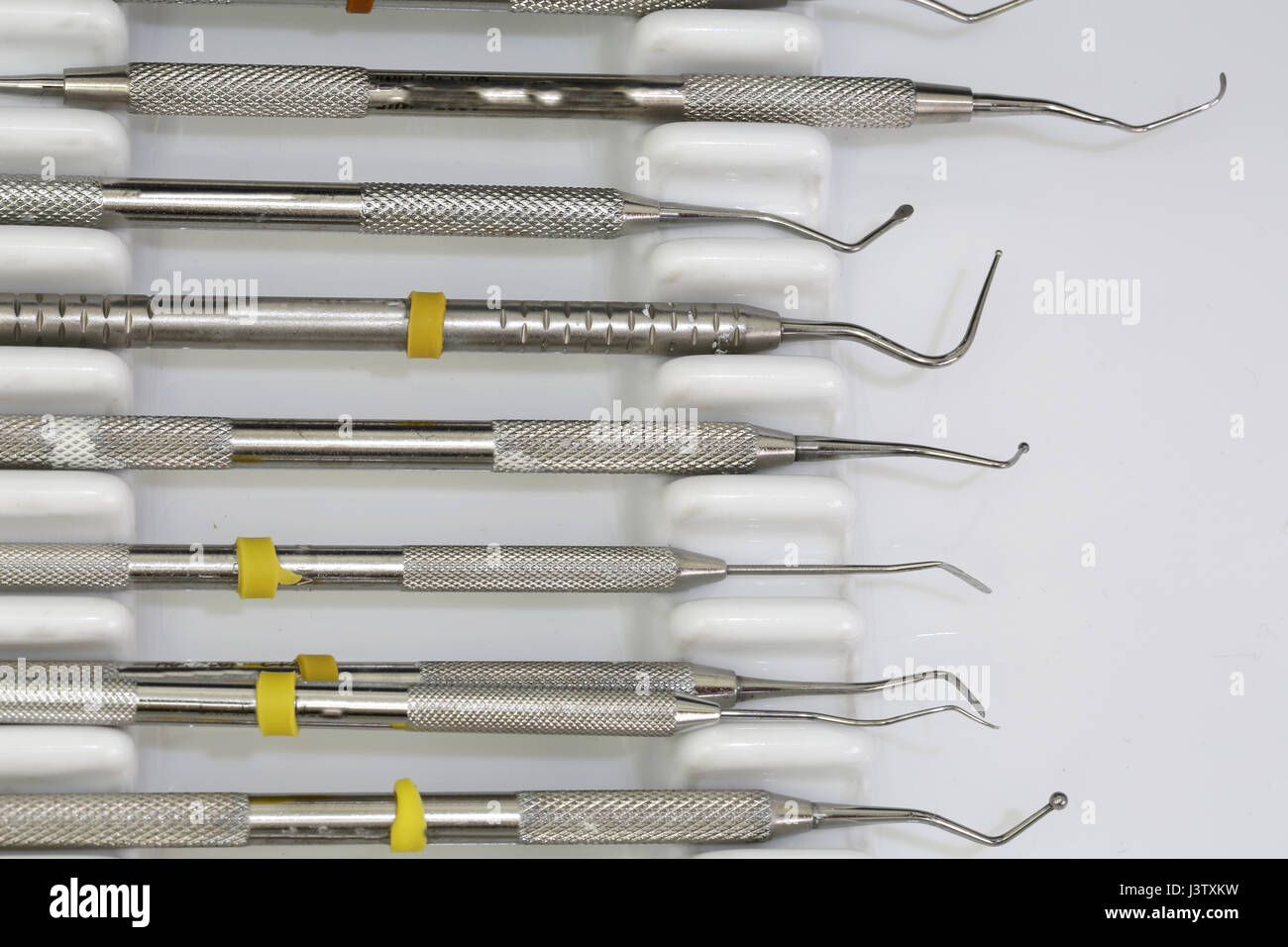 Expensive dental tools for tooth cleaning and caries control and the