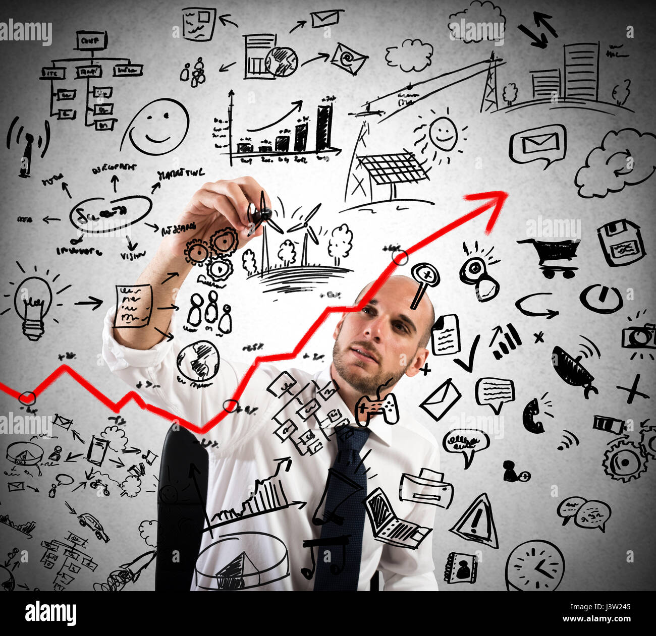 Project of business analysis Stock Photo