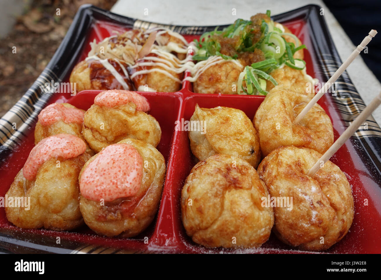 Traditional Takoyaki four styles,Local desserts are famous throughout