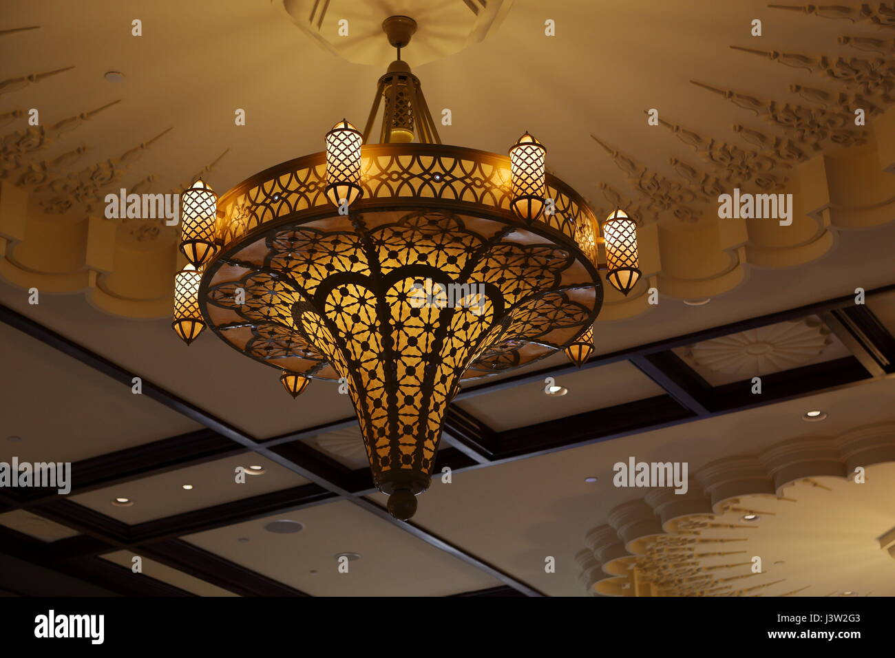 Lighting fixture, part of Dubai Mall interiors, United Arab Emirates