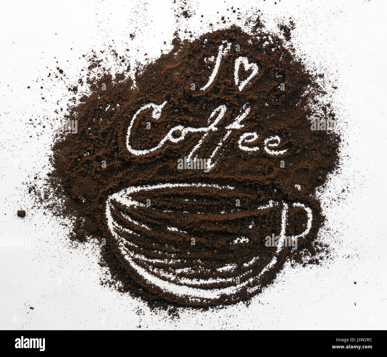 I love coffee drawing Stock Photo