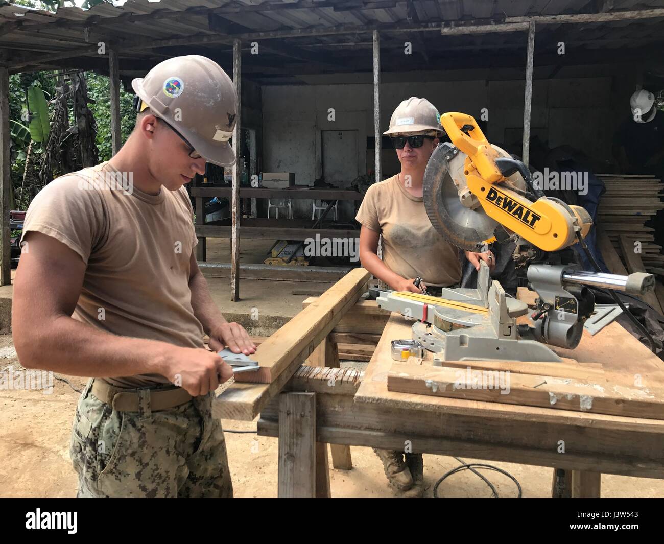 Naval Mobile Construction Battalion 1 personnel marked and prepared ...