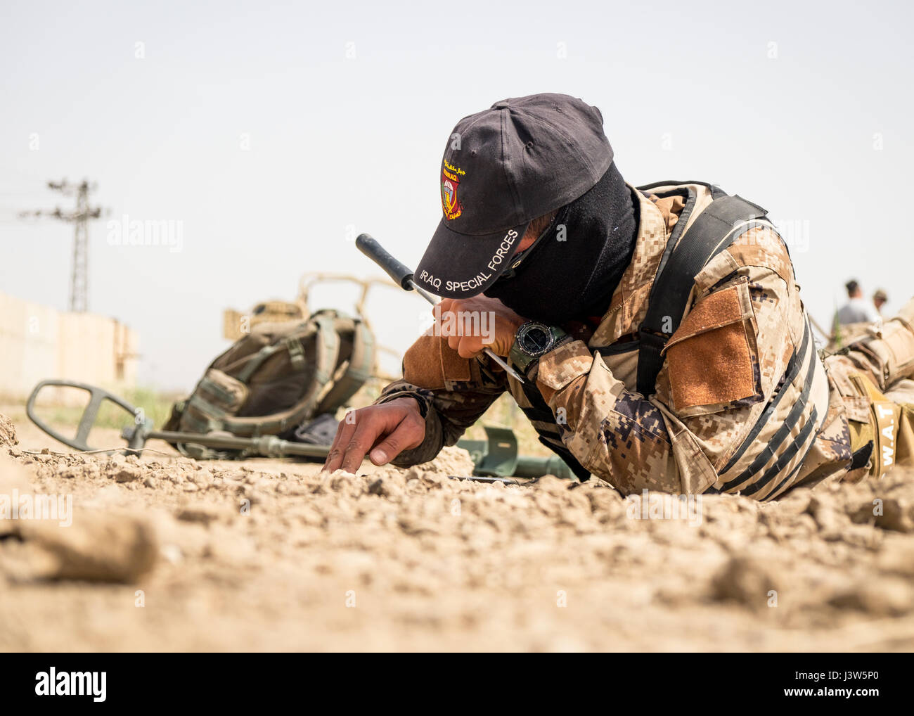 170428NNL576046 Baghdad An Iraqi special operations forces soldier