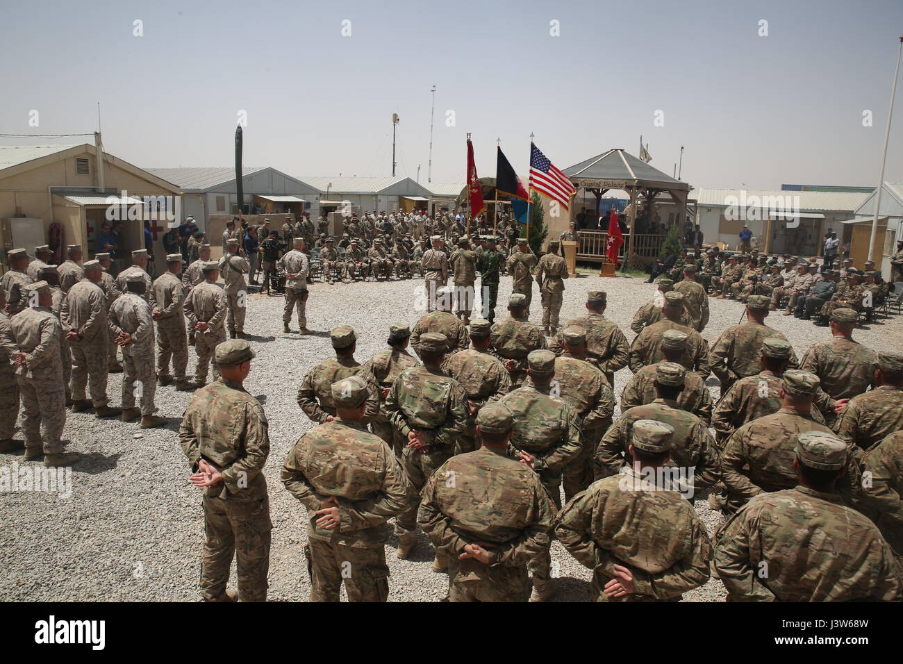 U.S. Army soldiers, U.S. Marines, and soldiers with the Afghan National ...