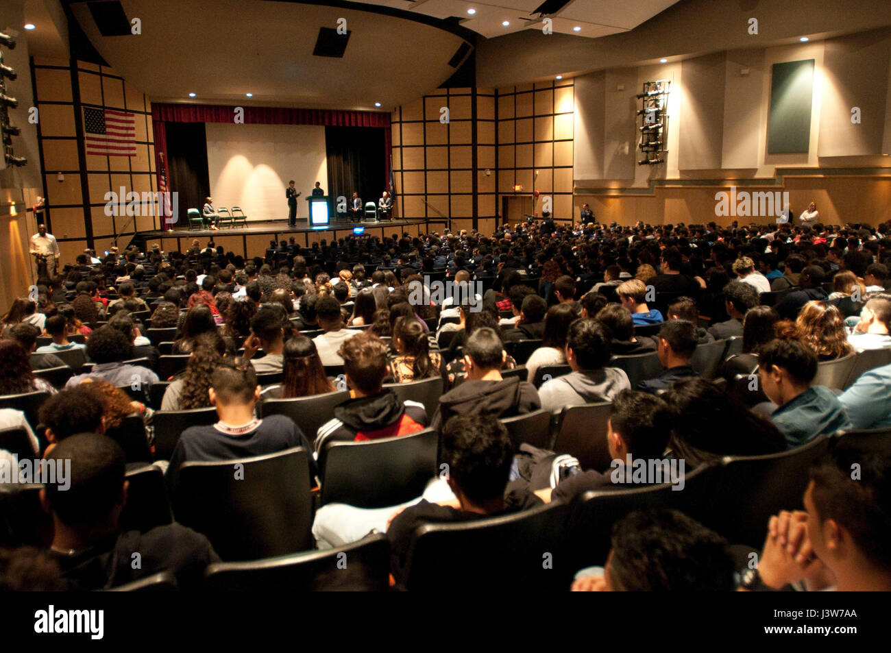 Hundreds of students at Brentwood High School on Long Island, New York