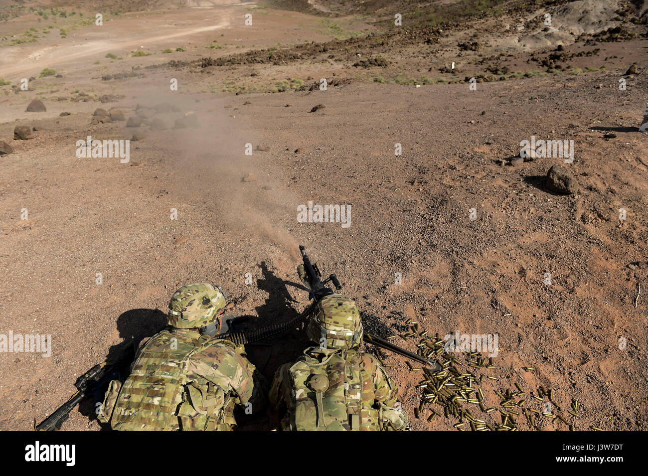 Suprising Fire U.S. Army soldiers with 2nd Platoon, Bravo Company, 1-327 Infantry, 1st ...