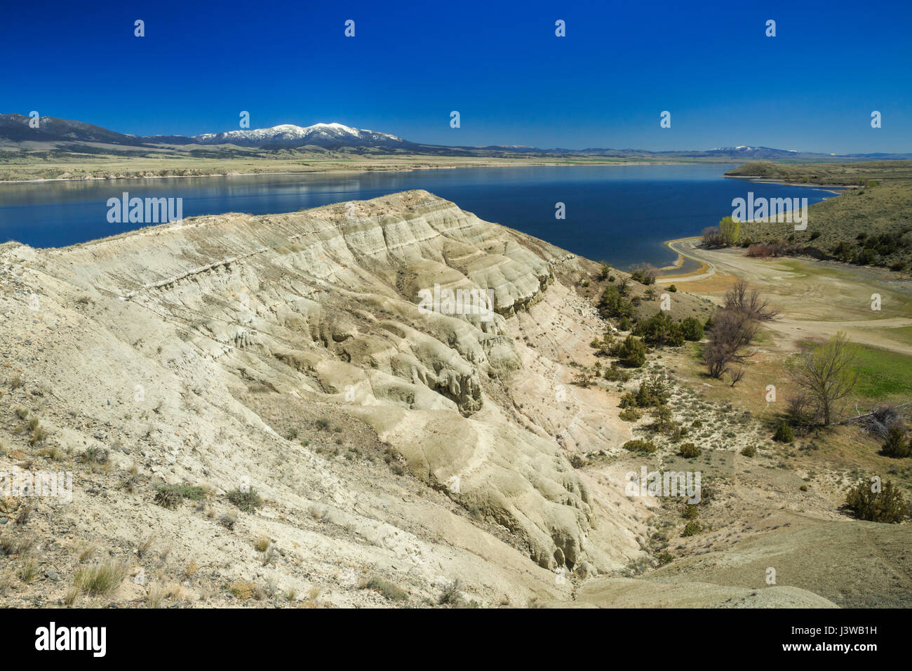 bluffs along canyon ferry lake below mount baldy near townsend, montana