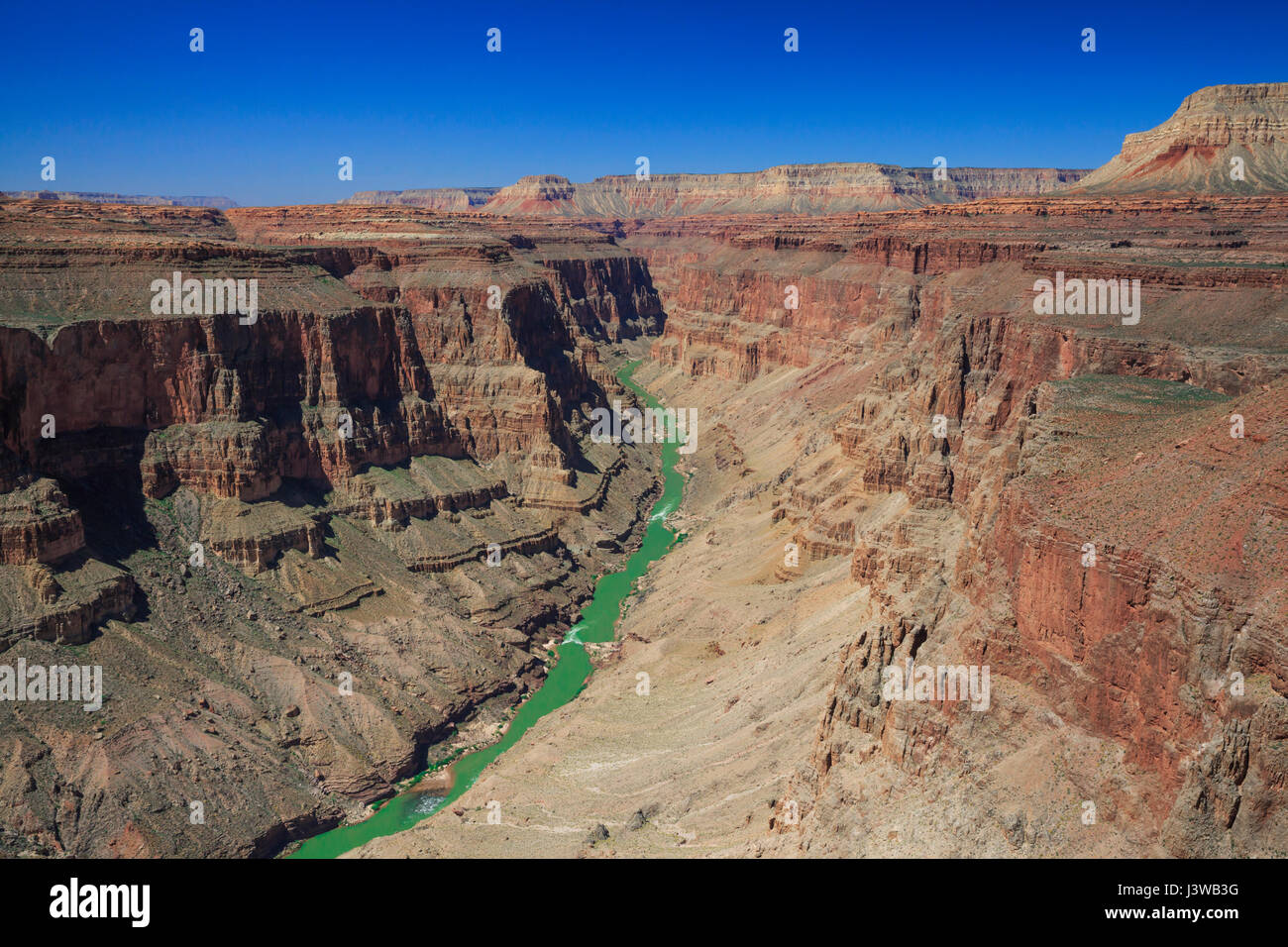 colorado river in the fishtail rapids area of grand canyon national park, arizona Stock Photo