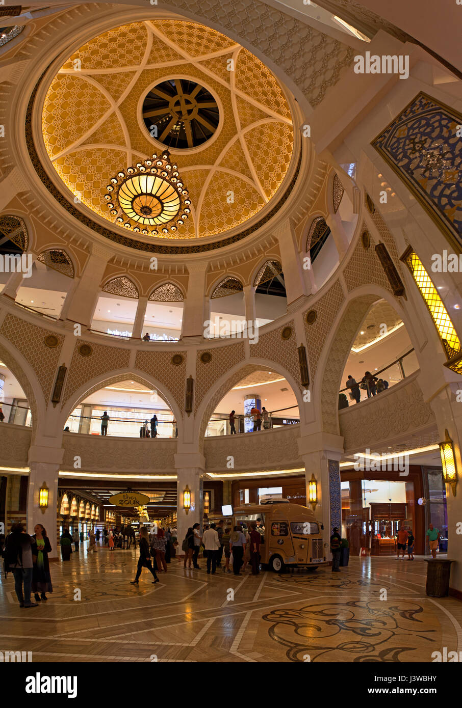Dubai Mall interiors, United Arab Emirates, January 6, 2017. Composite