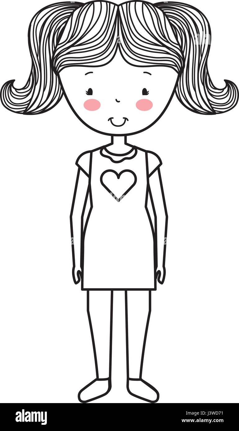 cute little girl student Stock Vector Image & Art - Alamy