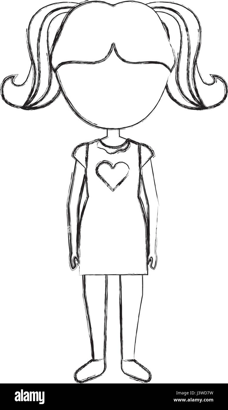 cute little girl student Stock Vector Image &amp; Art - Alamy